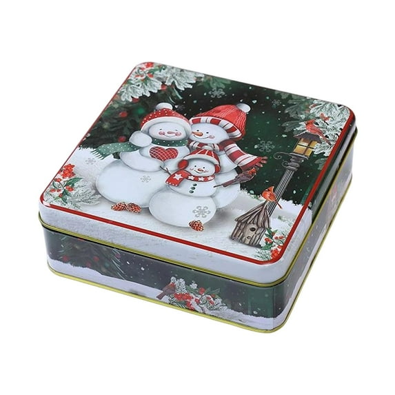 Cheapark Christmas Tin Candy Boxes - Metal Storage Organizers for Snacks & Cookies, Decorative Treat Containers for Holiday Parties