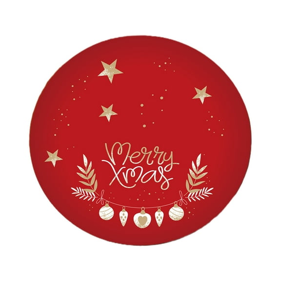 Cheapark Christmas Tree Skirt - Round Non-Slip Xmas Decor Rug, Durable Floor Carpet Runner for Living Room & Bedroom, Festive Tree Base Mat