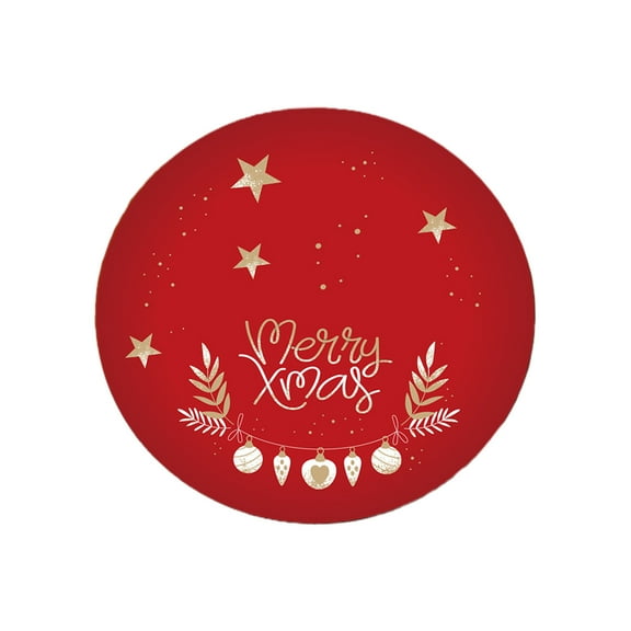 Cheapark Christmas Tree Skirt - Round Non-Slip Xmas Decor Rug, Durable Floor Carpet Runner for Living Room & Bedroom, Festive Tree Base Mat