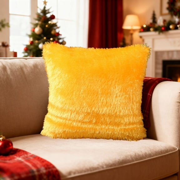 Cheapark Sofa Waist Cushion Cover - Plush Decorative Pillow Case for Living Room Sofa, Comfortable Home Decor Enhancement