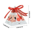thumbnail image 1 of Cheapark Christmas Triangle Candy Gift Box - Santa Claus & Big Face Printed Design, Cute Paper Packaging for Holiday Treats & Gifts, 1 of 5