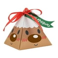 thumbnail image 1 of Cheapark Christmas Triangle Candy Gift Box - Santa Claus & Big Face Printed Design, Cute Paper Packaging for Holiday Treats & Gifts, 1 of 5