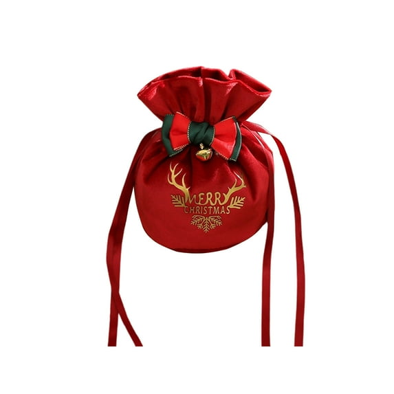 Cheapark Christmas Velvet Gift Bag - Flap Pocket Design - Christmas Eve Candy Box & Fruit Storage Bag For Holiday Gift Giving & Home Festive Decor