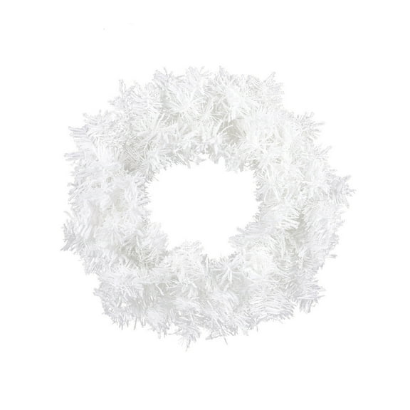 Cheapark Christmas White Blossom Wreath for Door Hanging, Realistic Simulation Floral Wreath for Window Display, Festive Front Door Decor for Christmas Holiday Home Decoration Gift