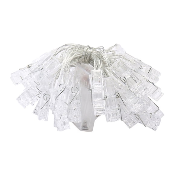 Cheapark Colorful LED Photo Clip Light String - Battery-Operated Easy-to-Install Room Background Wall Decoration, Perfect Valentine's Day Gift for Displaying Photos & Creating Ambiance