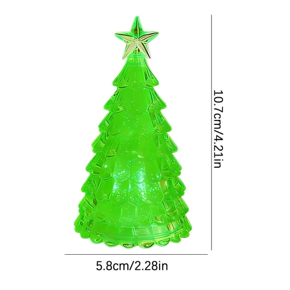Cheapark Crystal Christmas Tree Night Light - Soft Glow Party Decoration, Festive Tabletop Ornament & Holiday Gift, Perfect for Bedroom, Living Room & Christmas Displays