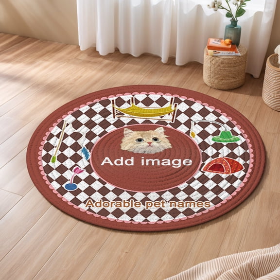 Cheapark Custom Pet Picture Crystal Velvet Carpet Washable Rug For Living Room Bedroom Dog Cat Lover Gift Home Decor