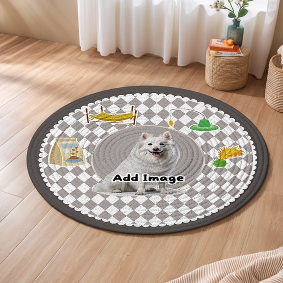 Cheapark Custom Pet Picture Crystal Velvet Carpet Washable Rug For Living Room Bedroom Dog Cat Lover Gift Home Decor