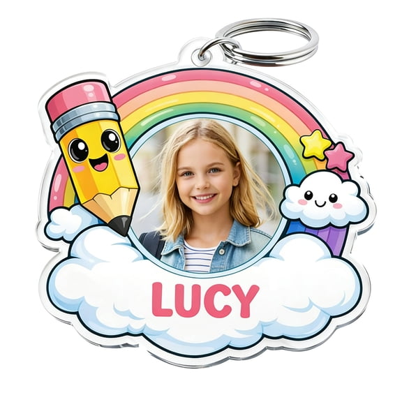 Cheapark Custom Photo Name Acrylic Bag Pendant Personalized Hanging Ornament for Daily Bag Decor Supply