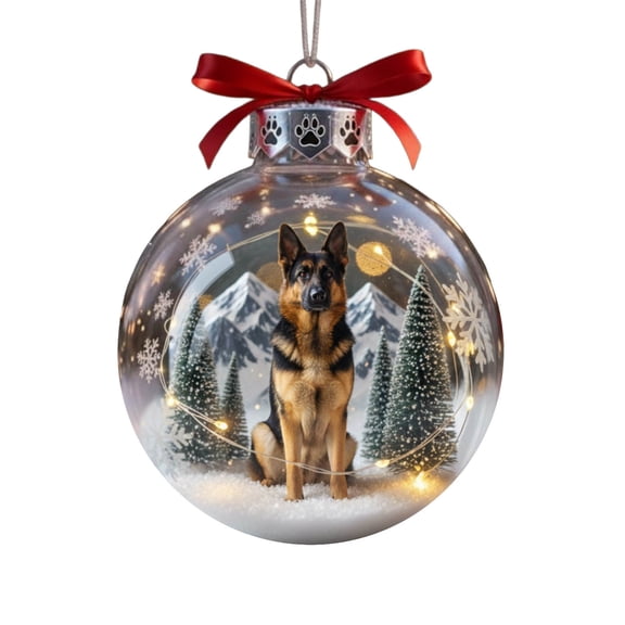 Cheapark Cute Dog Flat Acrylic Decoration - 8cm, Adorable Canine Design, Lightweight & Weatherproof, Ideal for Christmas Tree, Home & Outdoor Holiday Decor