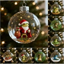 Cheapark Cute Frog Acrylic Christmas Ornaments - Flat Hanging Design, Delicate Decor for Home Trees & Holiday Displays