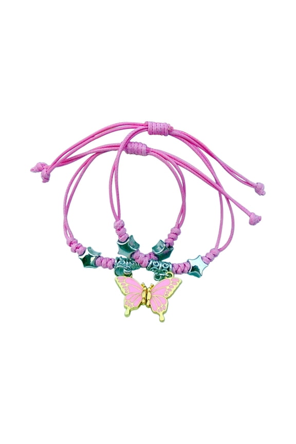 Cute Magnetic Couple Bracelets - Hand-Woven Cord Hand Ropes, Matching Festive Gifts for Valentines Day, Anniversaries & Couples Celebrations