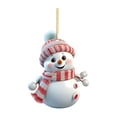 thumbnail image 1 of Cheapark Cute Snowman Christmas Tree Pendant, Acrylic Home Decoration Flat Ornament, Gift Idea, 1 of 5