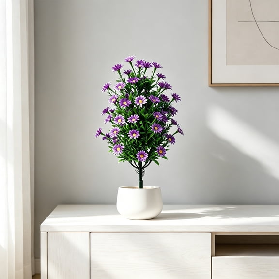Cheapark Daisy Artificial Flower Faux Floral Bouquet Fresh Spring Style for Tabletop Balcony Home Ornament