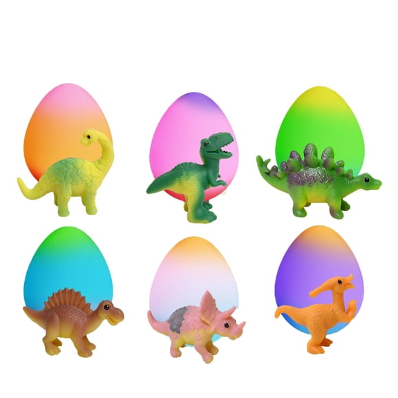 Cheapark Dinosaur Hatching Egg Surprise Toy 6 Pack for Easter Holiday Basket General Gift Decoration Use