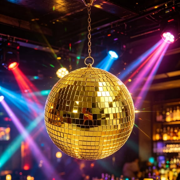 Cheapark Disco Mirror Ball Party Hanging Reflective Sphere 11.8 Inch for Dance Room Event Decor Rotatable Shiny Party Ornament Gift