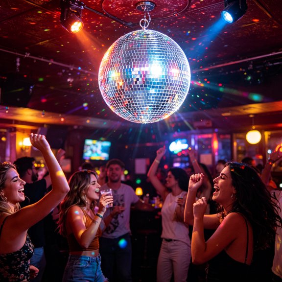 Cheapark Disco Mirror Ball Party Hanging Reflective Sphere 11.8 Inch for Dance Room Event Decor Rotatable Shiny Party Ornament Gift