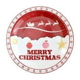 thumbnail image 1 of Cheapark Disposable Christmas Painted Paper Plates - Waterproof Oil-Resistant Thickened Sturdy Pulp Plates for Holiday Parties, 1 of 6