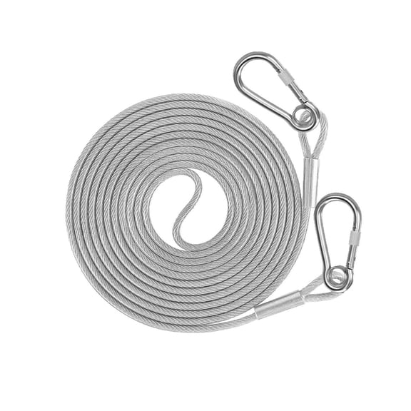 Cheapark Dog Leash 6.6 Ft Steel Wire Rope Pet Lead for Outdoor Walking Training Chew Resistant Durable Reflective Pet Supply Gift