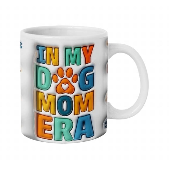 Cheapark Dog Mom Ceramic Coffee Mug 11oz Funny Gift for Pet Lovers Mother's Day Birthday Present from Dog Personalized