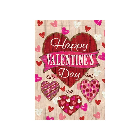 Cheapark Double-Sided Valentines Garden Flag 12x18 Inches - Festive Outdoor Decor for Garden, Yard & Porch, Perfect Valentines Day Party Supplies