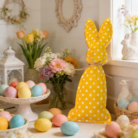 Cheapark Easter Bunny Shape Pillows Mini Cushions Soft Plush for Sofa Couch Bed Easter Home Living Room Decor
