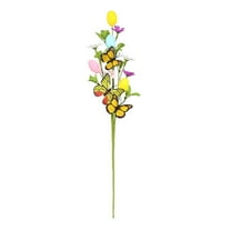 Cheapark Easter Butterflies Easter Egg Cuttings Artificial Floral Picks for Vase Arrangement Spring Centerpiece Decor 12 Pieces