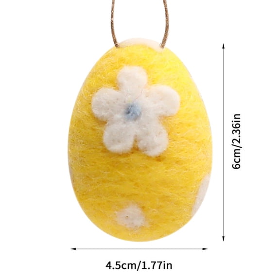 Cheapark Easter Egg Simulation Wool Felt Foam Egg Wreath Decor 2026 Easter Front Door Wall Hanging Ornament