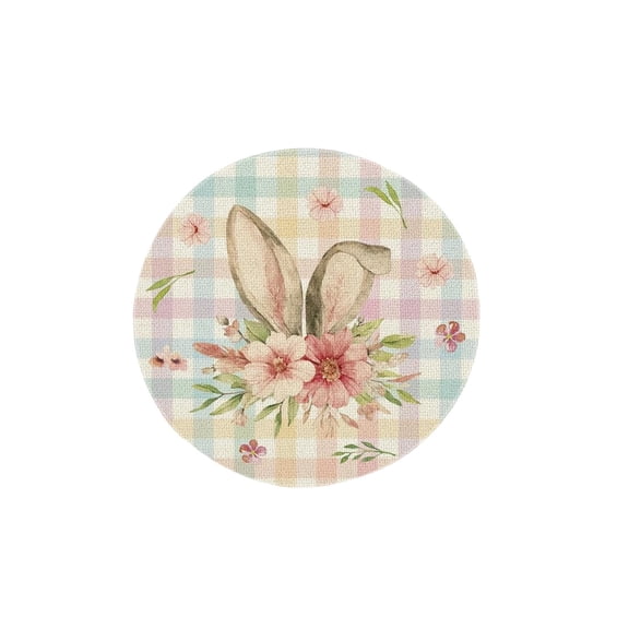 Cheapark Easter Round Placemat Heat Resistant Table Mat for Spring Holiday Dining Decorations and Party Dinner Table Setting