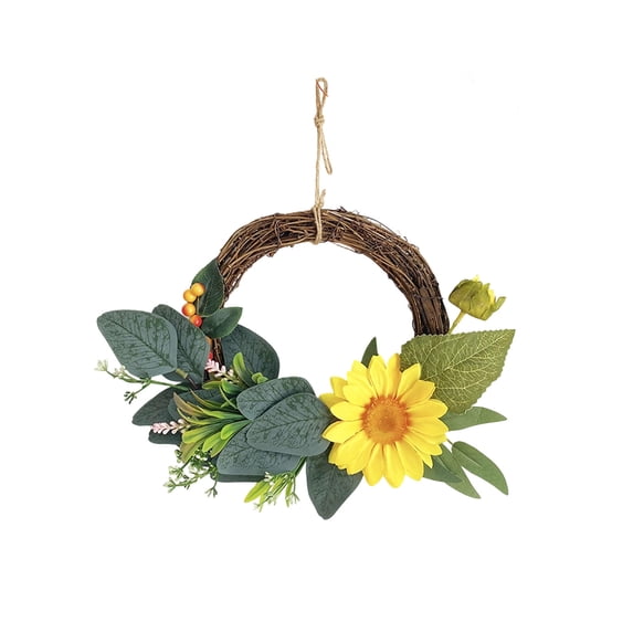 Cheapark Easter Wreath Wall Hanging Decor for Living Room Bedroom Door Interior Spring Holiday Home Decoration Accent