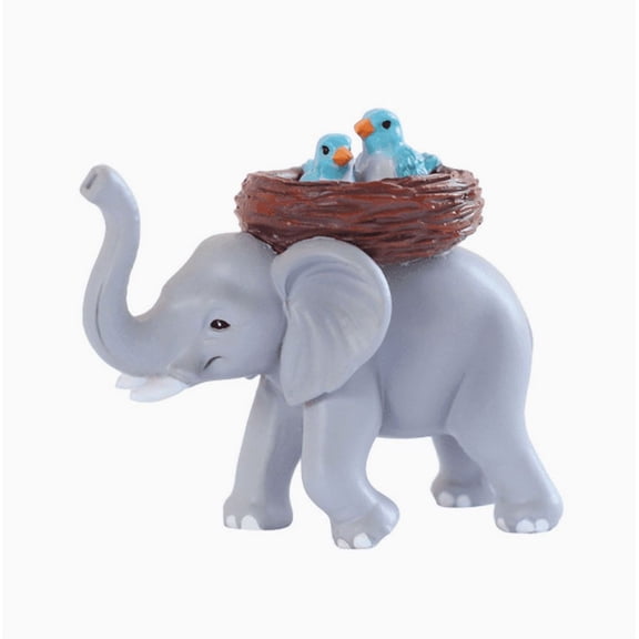 Cheapark Elephant Carrying Bird Resin Statue For Garden Yard And Indoor Tabletop Home Decor Gift