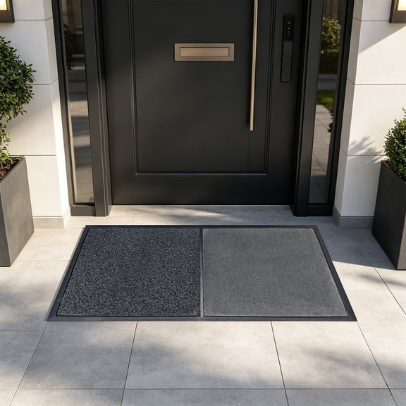 Cheapark Entryway Dust Removal Floor Mat Non Slip Wear Resistant Rug Wet Dry Separation Pad for Front Door Hallway Daily Household Ground Decor