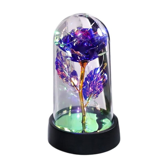 Cheapark Eternal Light-Up Rose in Glass Dome - Preserved Flower Gift for Women Mom, Long-Lasting Beauty for Valentine's Day Birthday, Romantic Rose Gift for Her