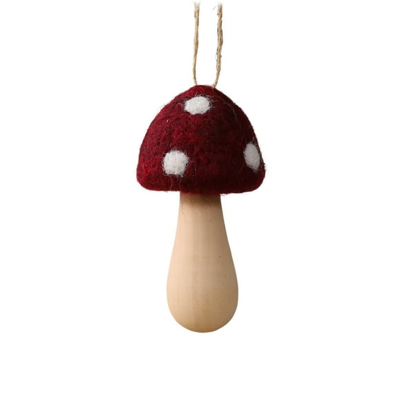 Cheapark Faceless Old Man & Wool Mushroom Christmas Ornaments - Dwarf Figurine Pendants, Whimsical Decor for Trees & Shelves, Winter Holiday Charm