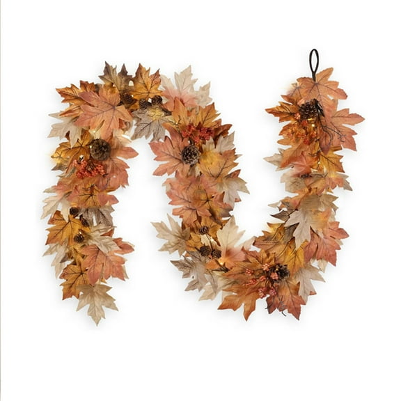Cheapark Fall Garland For Mantle Decor Autumn Leaf Vine Swag For Fireplace Home Seasonal Thanksgiving Decor