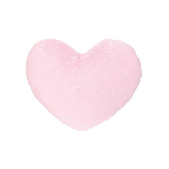 Cheapark Faux Rabbit Fur Heart-Shaped Pillow - Personalized Soft Cushion for Gift Sofa & Bedside, Adorable Valentines Day Home Dec or
