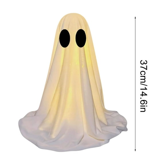 Cheapark Festival Decoration Ghost Decor, 14.5in Cloth Adjustable Spooky Ghost With Felt Eyes For Outdoor Porch, Garden, And Yard