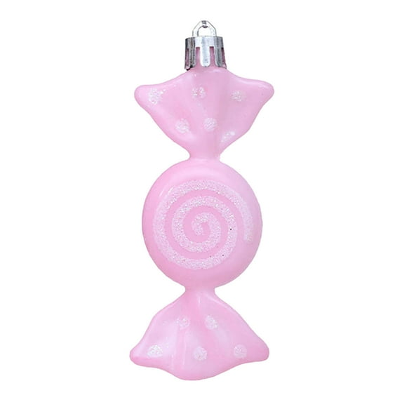 Cheapark Flat Colored Plated Candy-Shaped Pendants - Bright Festive Ornaments, Hanging Decor for Christmas Tree & Holiday Arrangements