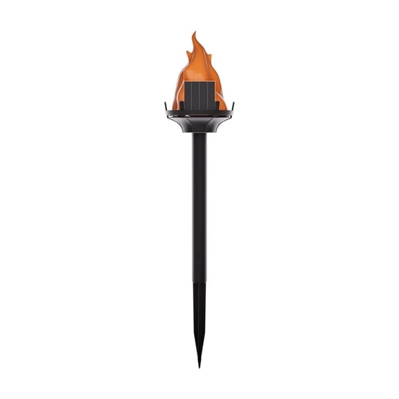 Cheapark Flickering Flame LED Solar Torch Light Plastic Outdoor Garden Stake Lamp, Waterproof Solar Pathway Light For Garden Yard Patio, LED Flame Torch For Outdoor Halloween Holiday Yard Decor Gift