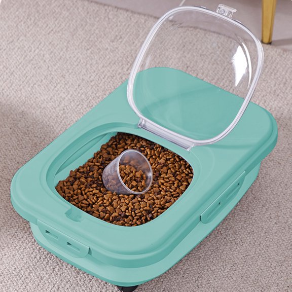 Cheapark Foldable Pet Food Bucket Sealed Grain Storage Container Moisture Proof Insect Proof Large Capacity Dog Cat Food Gift