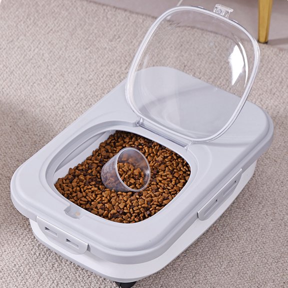 Cheapark Foldable Pet Food Bucket Sealed Grain Storage Container Moisture Proof Insect Proof Large Capacity Dog Cat Food Gift