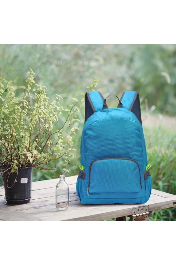 Folding Backpack Large Capacity Lightweight Daypack Commute Travel Carry Back to School Water Resistant Shoulder Bag