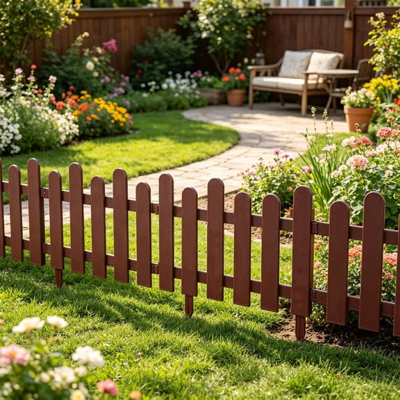 Cheapark Garden Fence Mini Enclosure Yard Boundary Barrier Decor compact protective fence for backyard lawn flower bed residential outdoor landscape partition decoration Gift