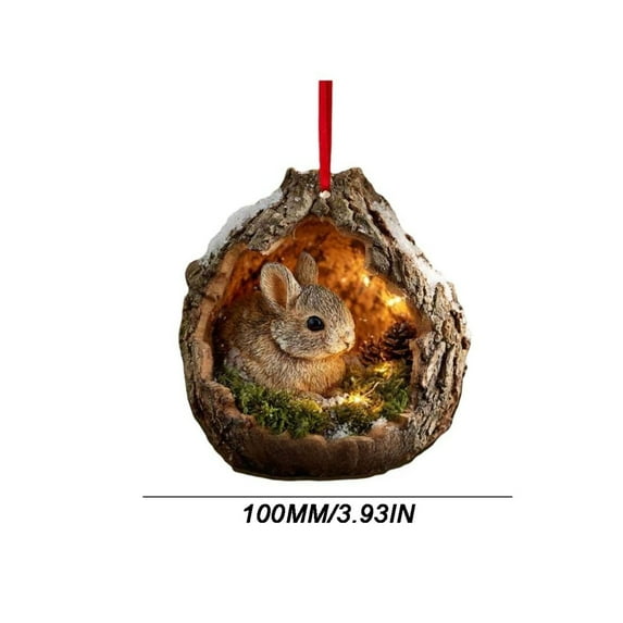 Cheapark Gift 3.94in Forest Animals Decoration Christmas Tree Pendant - Charming Woodland Critters for Christmas Tree & Shelf Decor