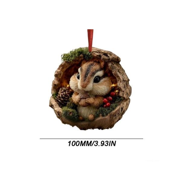 Cheapark Gift 3.94in Forest Animals Decoration Christmas Tree Pendant - Delightful Animal Figures for Holiday Gift & Tree Ornaments