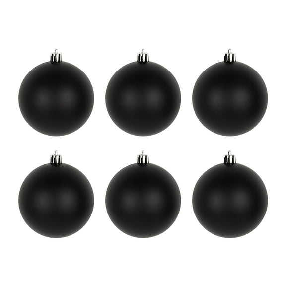 Cheapark Gift Black Matte Christmas Ball Ornaments - Hanging Baubles for Xmas Tree, Durable Shatterproof Decor for Holiday Home
