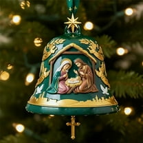 Cheapark Gift Christmas Nativity Pendant - Religious Theme Ornament, Hanging Decor for Christmas Tree, Holiday Faith Accent