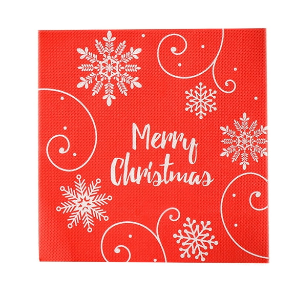 Cheapark Gift Christmas Paper Napkins, Disposable Festive Patterns, 1 Pack 20 Sheets, Table Decor For Christmas & Birthday Party Supplies