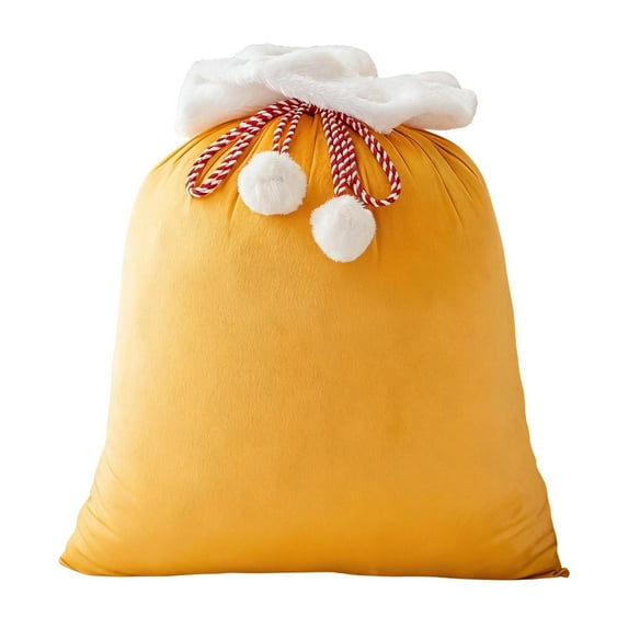 Cheapark Gift Gold & Red Velvet Christmas Gift Bags - Festive Decorative Pouches, Perfect for Holiday Presents & Gifting