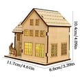 thumbnail image 1 of Cheapark Gift Light-Up Handmade Wooden Christmas Village Houses - Crafted Miniature Homes, Cozy Illumination for Tabletop Holiday Decor, 1 of 8